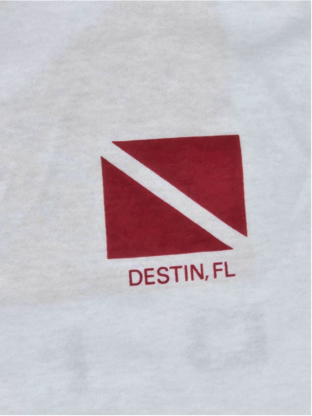 Vintage 90s Jerzees Scuba Dive Flag T Shirt Large Destin Florida Made In USA... - Picture 2 of 6